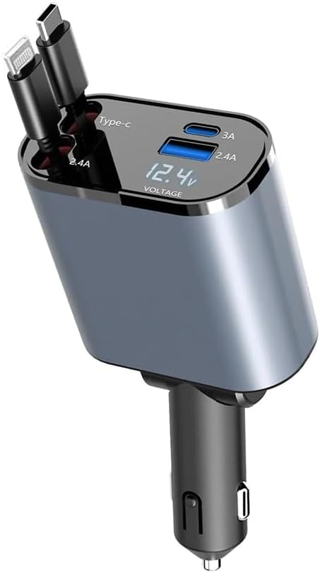 4 In 1 Retractable Car Charger - RAS online hub