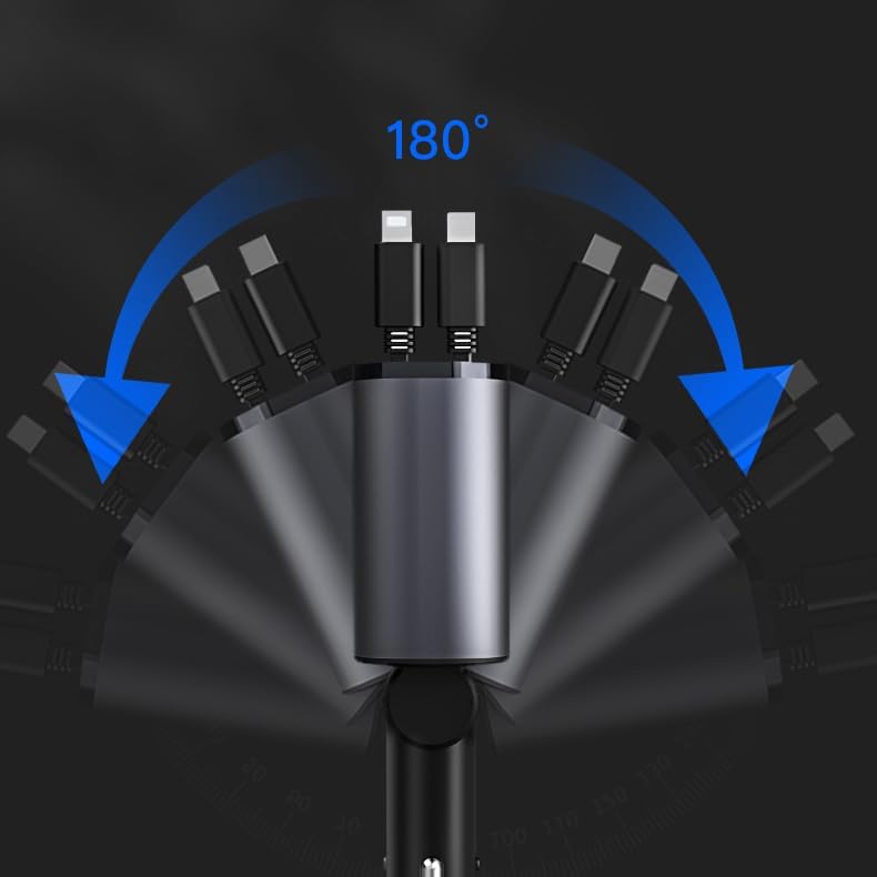 4 In 1 Retractable Car Charger - RAS online hub