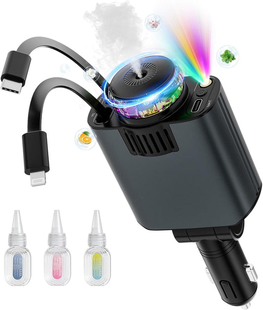 5 - in - 1 Retractable USB C Car Charger - RAS online hub